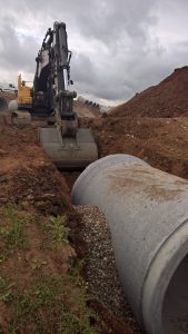 1500mm diameter pipe dig